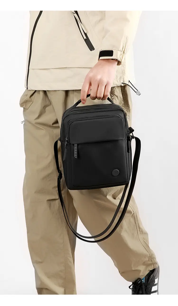 Waterproof PU Crossbody Bag for Men Casual Travel — feature 16