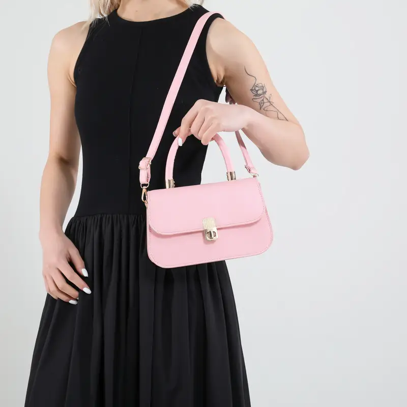 Light Blue French Style Shoulder Crossbody Bag for Women