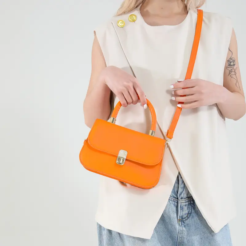Light Blue French Style Shoulder Crossbody Bag for Women