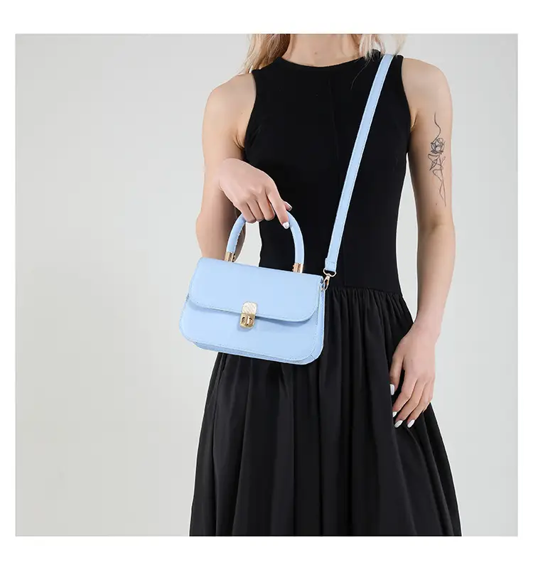 Light Blue French Style Shoulder Crossbody Bag for Women — feature 10