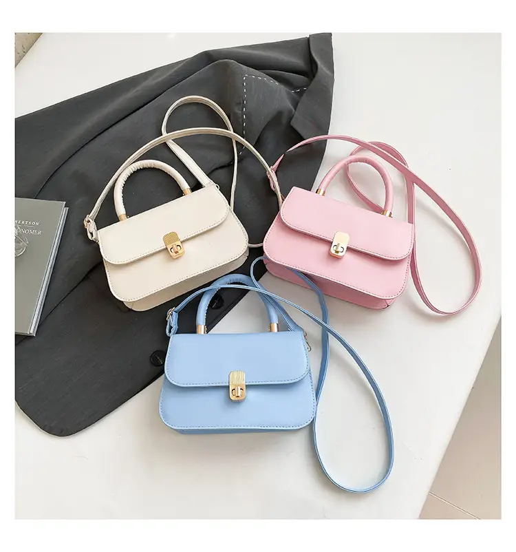 Light Blue French Style Shoulder Crossbody Bag for Women — feature 34