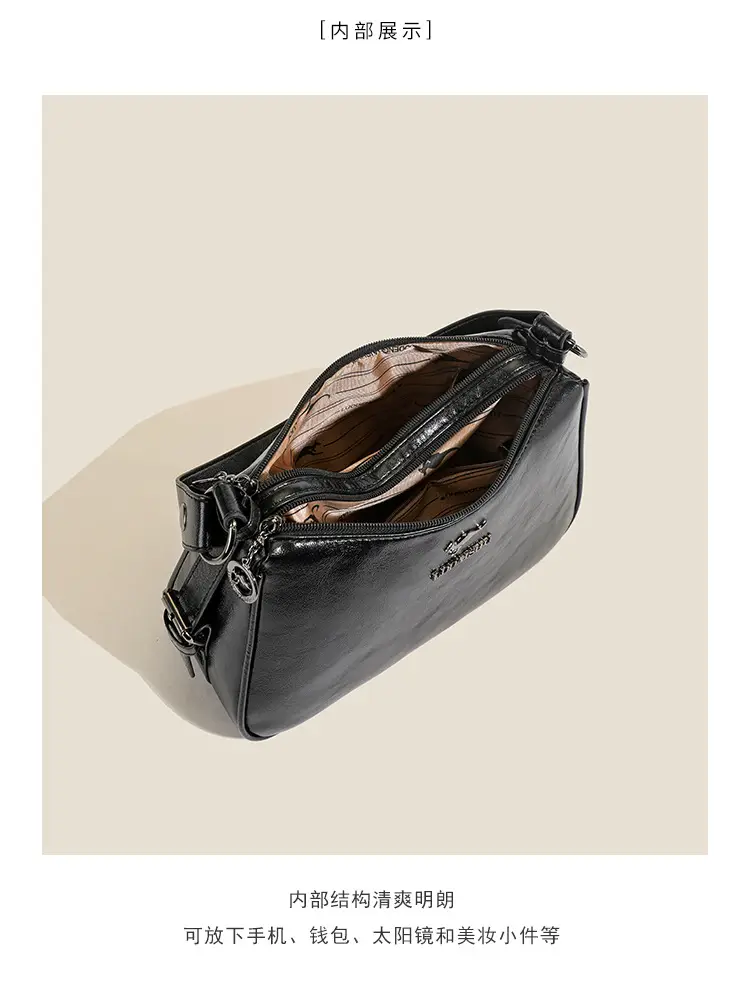 Black PU Leather Crossbody Bag for Women 2025 — feature 7