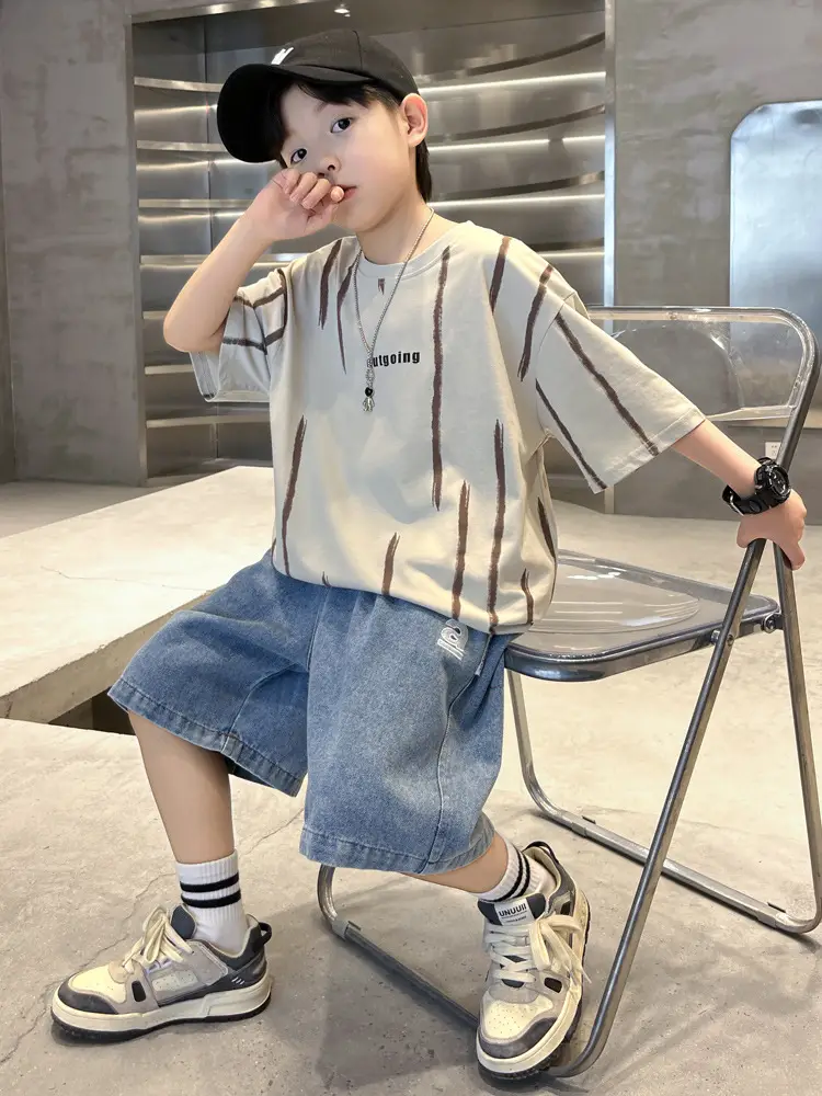 Boys Summer T-Shirt Set 2026 Casual Thin Sleeve Wholesale