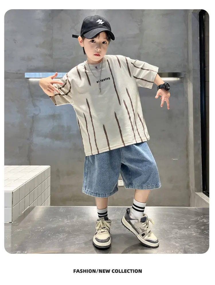 Boys Summer T-Shirt Set 2026 Casual Thin Sleeve Wholesale — feature 14