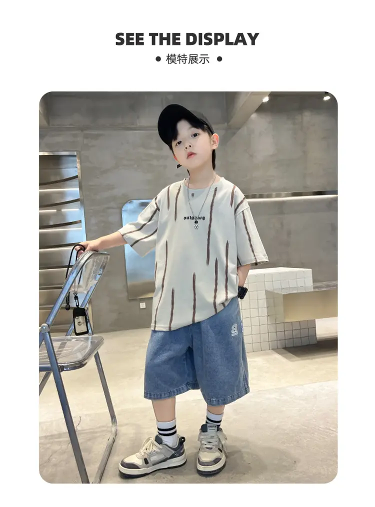 Boys Summer T-Shirt Set 2026 Casual Thin Sleeve Wholesale — feature 3