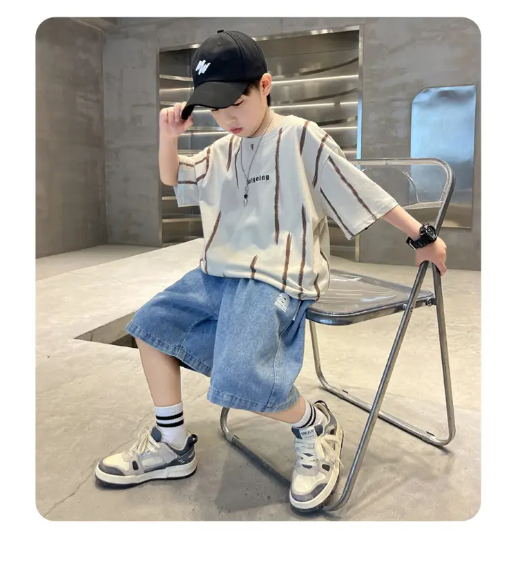 Boys Summer T-Shirt Set 2026 Casual Thin Sleeve Wholesale — feature 6