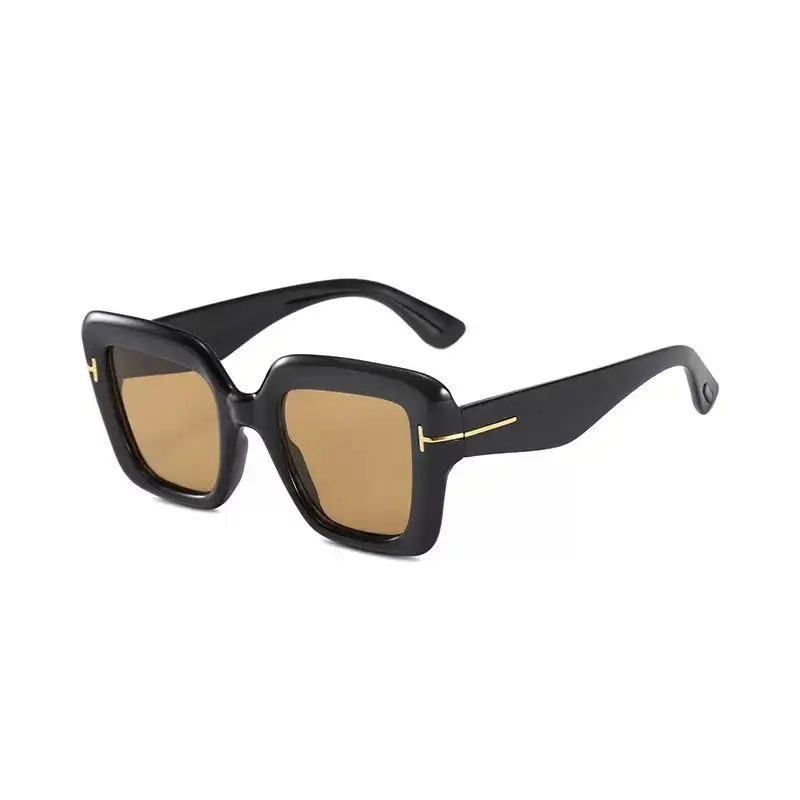 2025 Square Tortoiseshell Sunglasses Women Street Photography - Image 2
