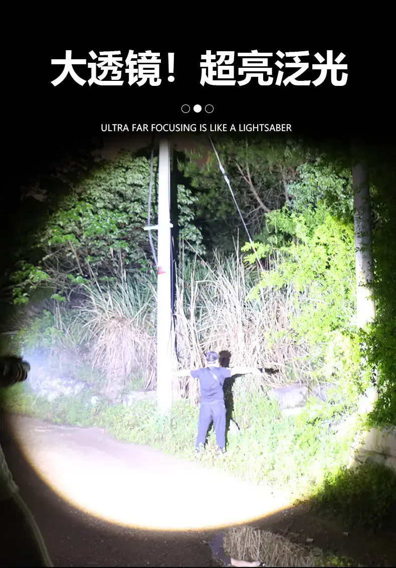 Ultra-Bright Rechargeable Flashlight with Laser — feature 5