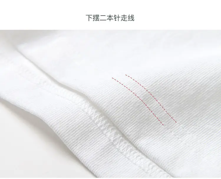 Japanese-style Cotton T-Shirt for Boys Girls 220G Cotton Summer Bottom — feature 12
