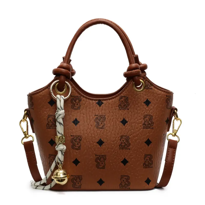 Pink Printed Hand Bag Women's 2025 New Fashionable Textile All-match Shoulder Bag Super Popular Crossbody Bag - Image 10