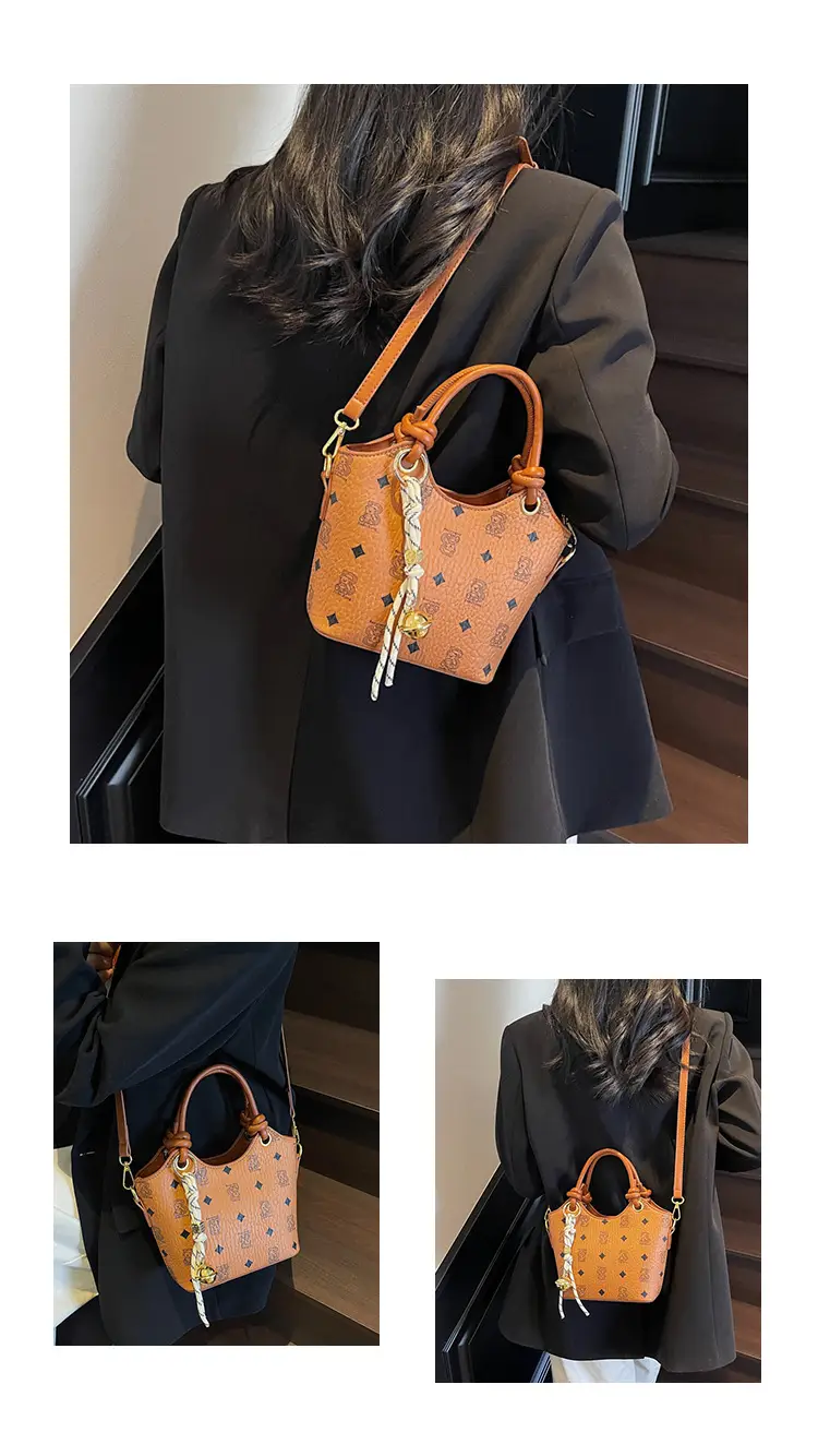 Pink Printed Hand Bag Women's 2025 New Fashionable Textile All-match Shoulder Bag Super Popular Crossbody Bag — feature 17