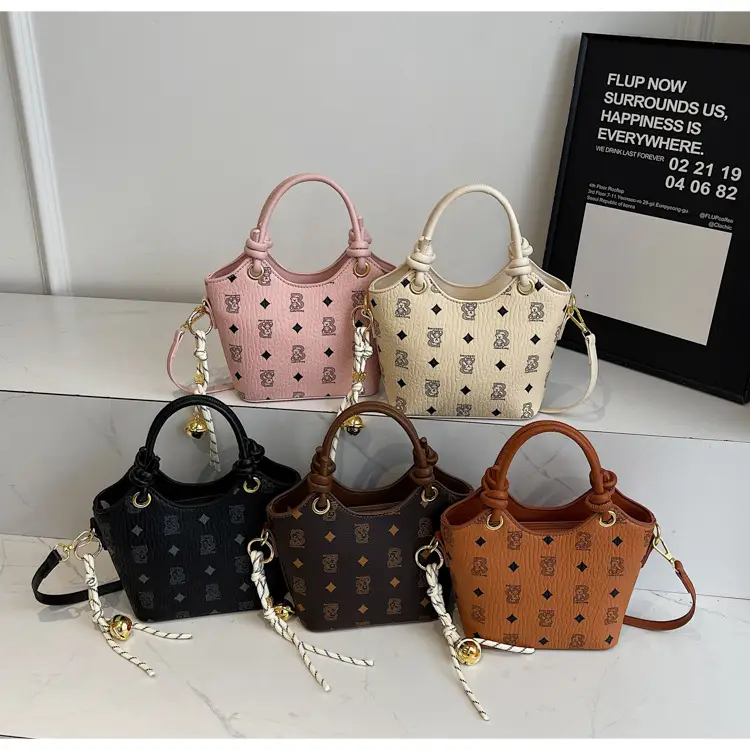Pink Printed Hand Bag Women's 2025 New Fashionable Textile All-match Shoulder Bag Super Popular Crossbody Bag — feature 18