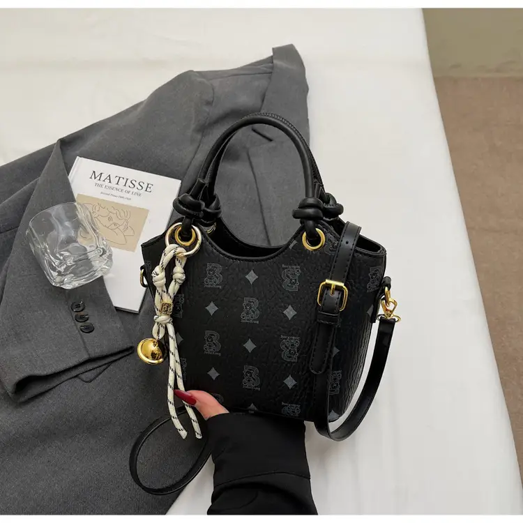 Pink Printed Hand Bag Women's 2025 New Fashionable Textile All-match Shoulder Bag Super Popular Crossbody Bag — feature 28