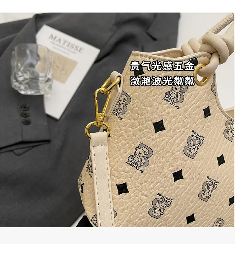 Pink Printed Hand Bag Women's 2025 New Fashionable Textile All-match Shoulder Bag Super Popular Crossbody Bag — feature 5