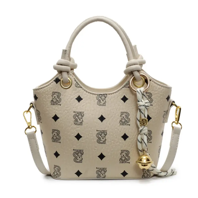 Pink Printed Hand Bag Women's 2025 New Fashionable Textile All-match Shoulder Bag Super Popular Crossbody Bag - Image 5