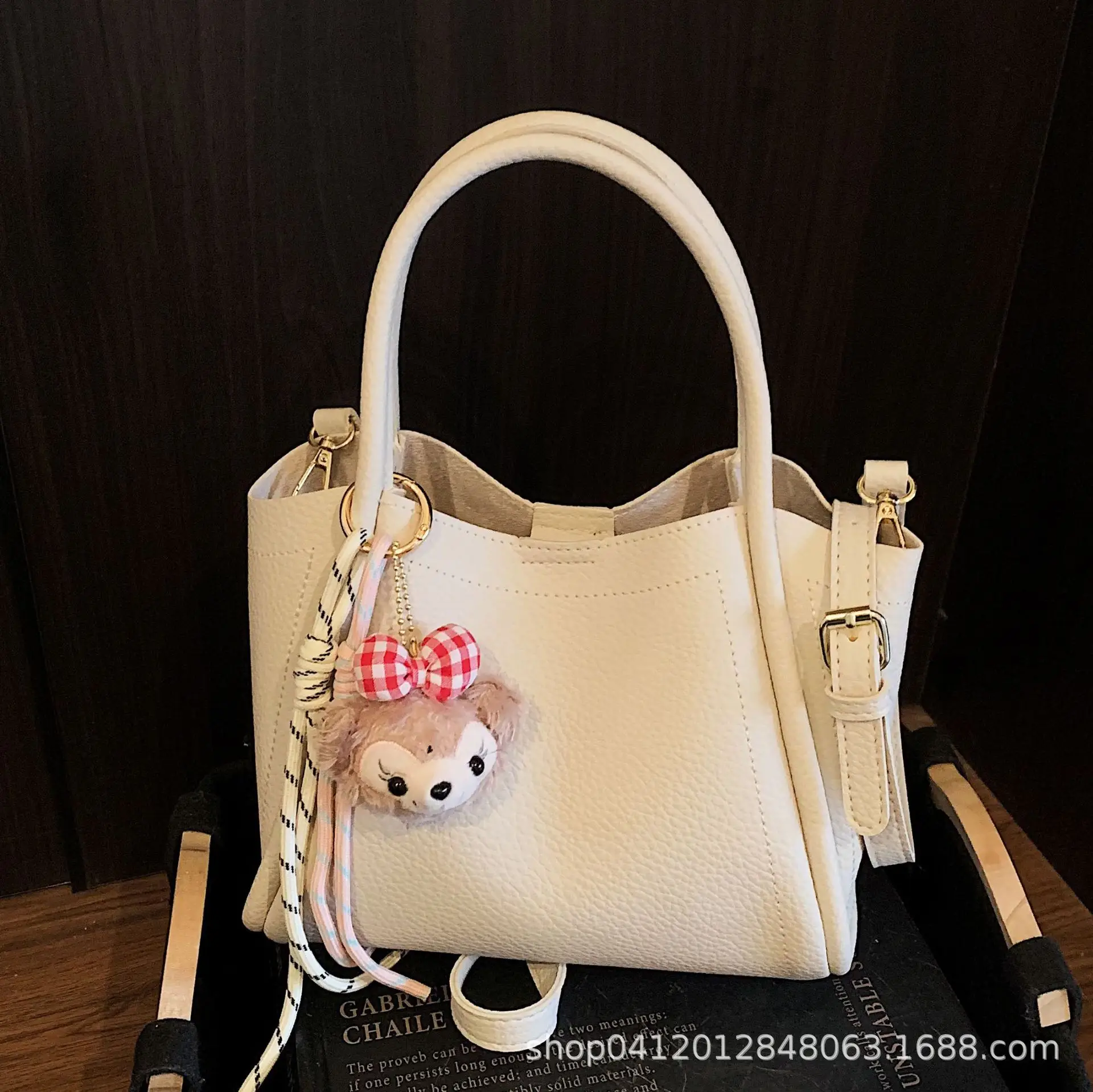 Black Vintage Shoulder Bag for Women Autumn Winter