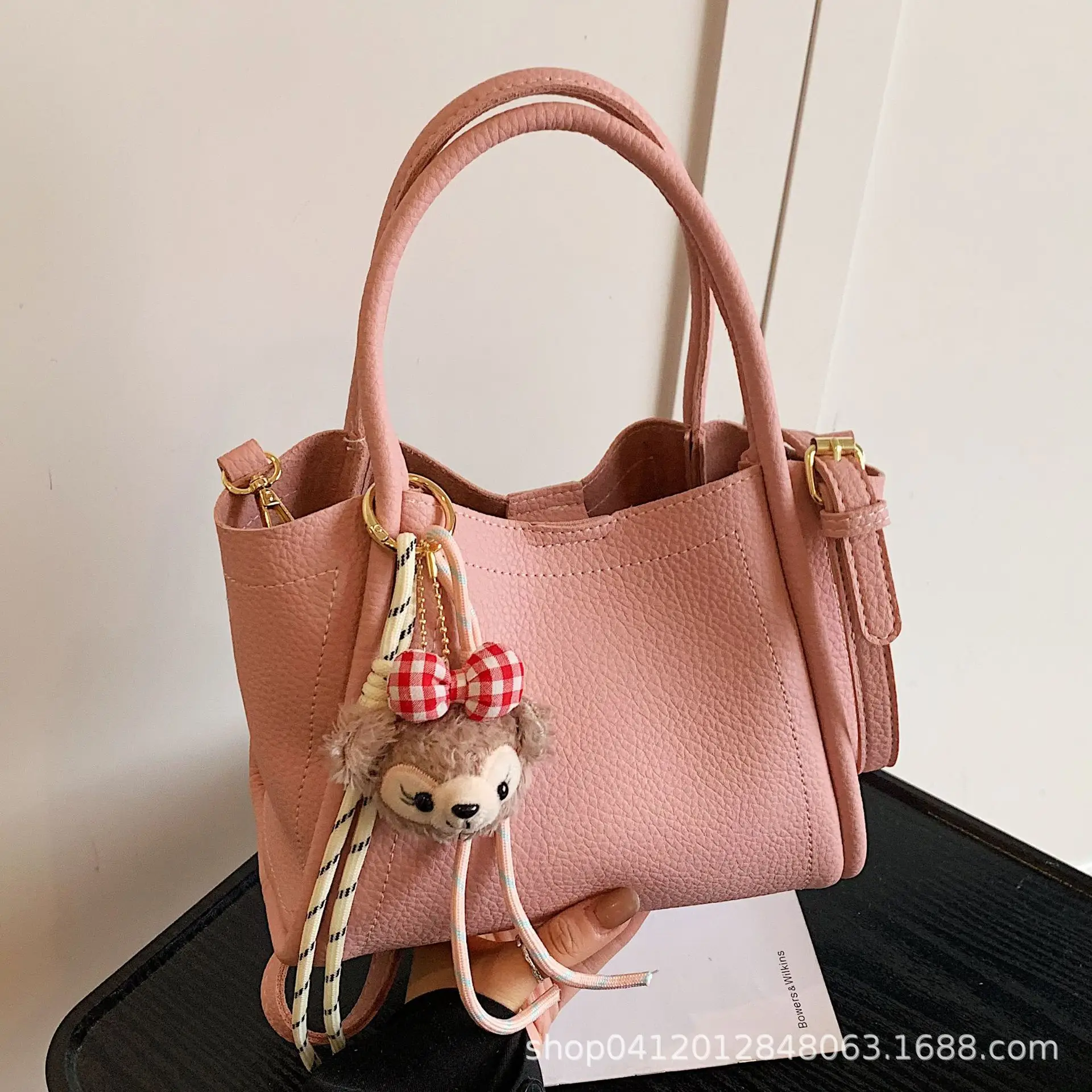 Black Vintage Shoulder Bag for Women Autumn Winter