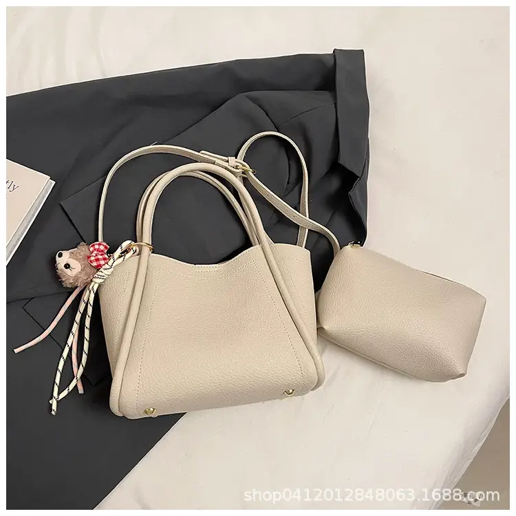 Black Vintage Shoulder Bag for Women Autumn Winter