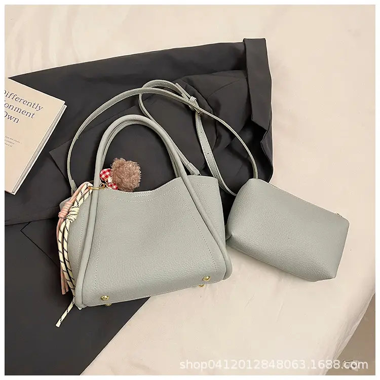 Black Vintage Shoulder Bag for Women Autumn Winter