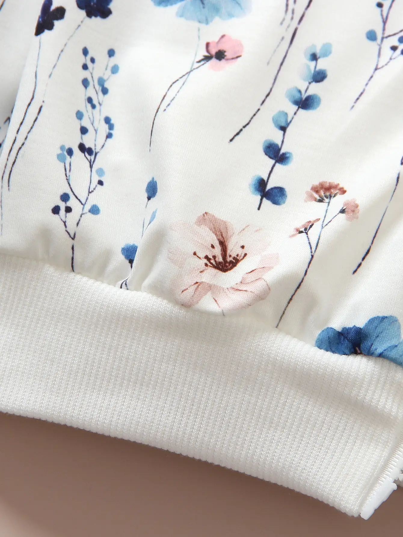 Girls Floral Baseball Jacket White Sweet European Style - Image 5