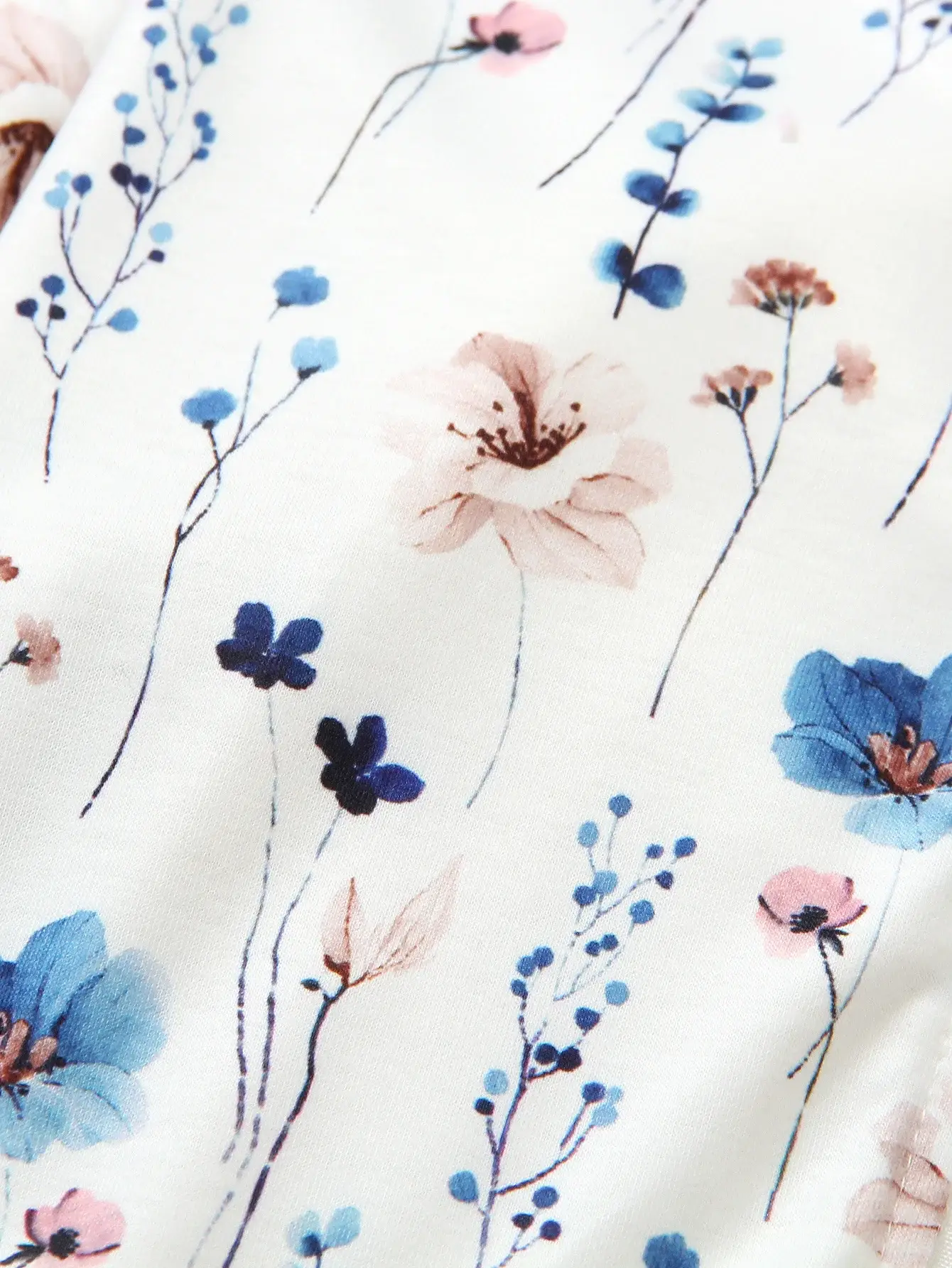 Girls Floral Baseball Jacket White Sweet European Style — feature 4