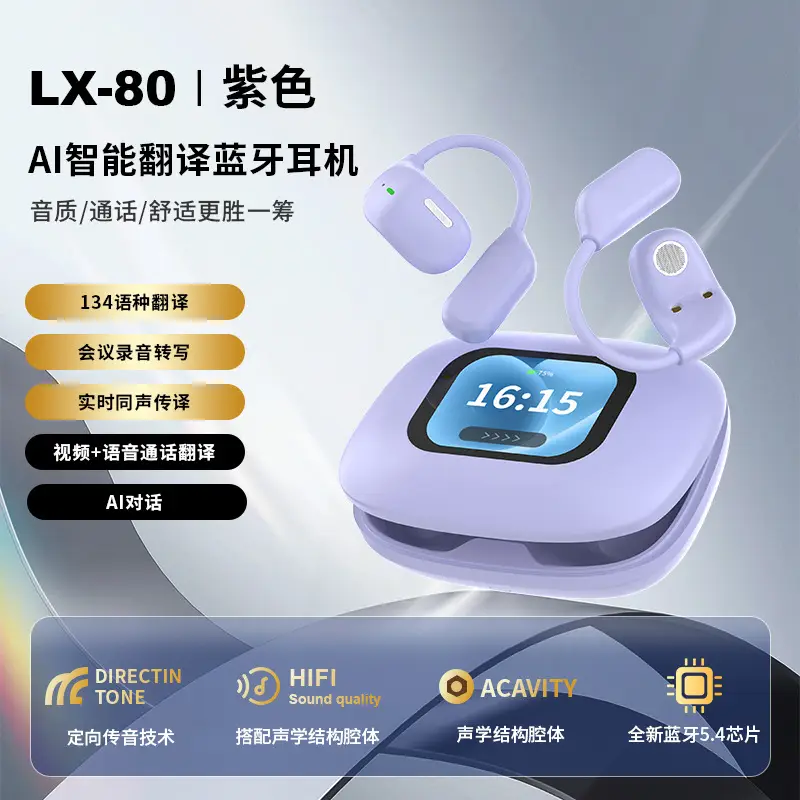 AI Translation Headset White Wireless Bluetooth 5.3 - Image 11