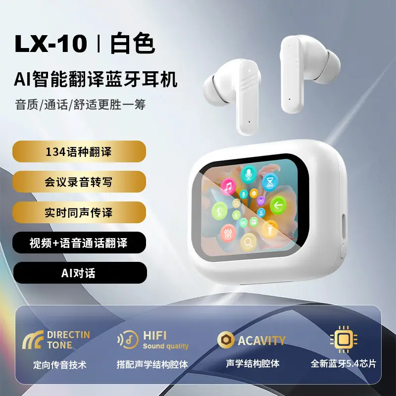 AI Translation Headset White Wireless Bluetooth 5.3 - Image 5