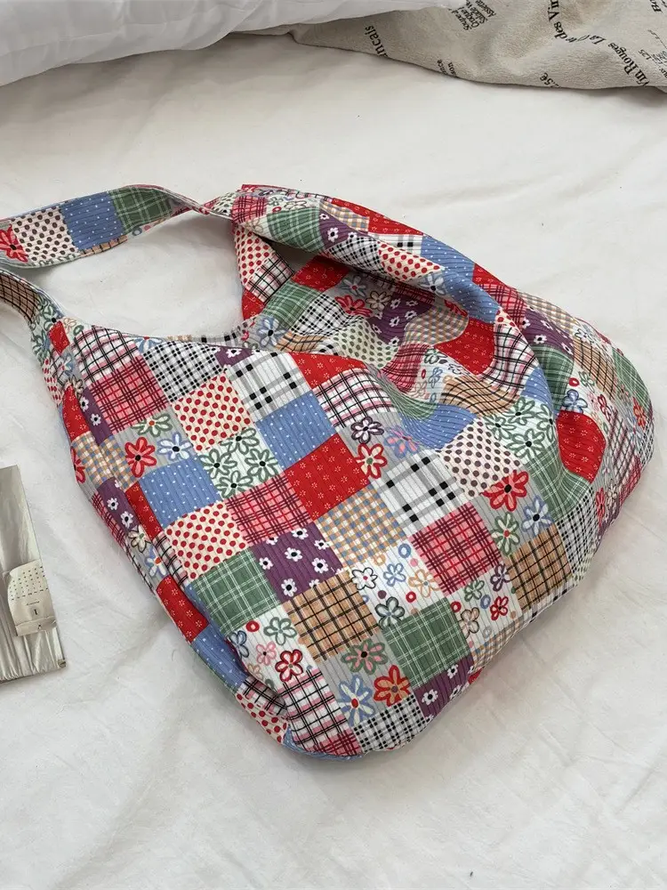 Retro Ethnic Color Collage Shoulder Crossbody Bag for Women - Image 6