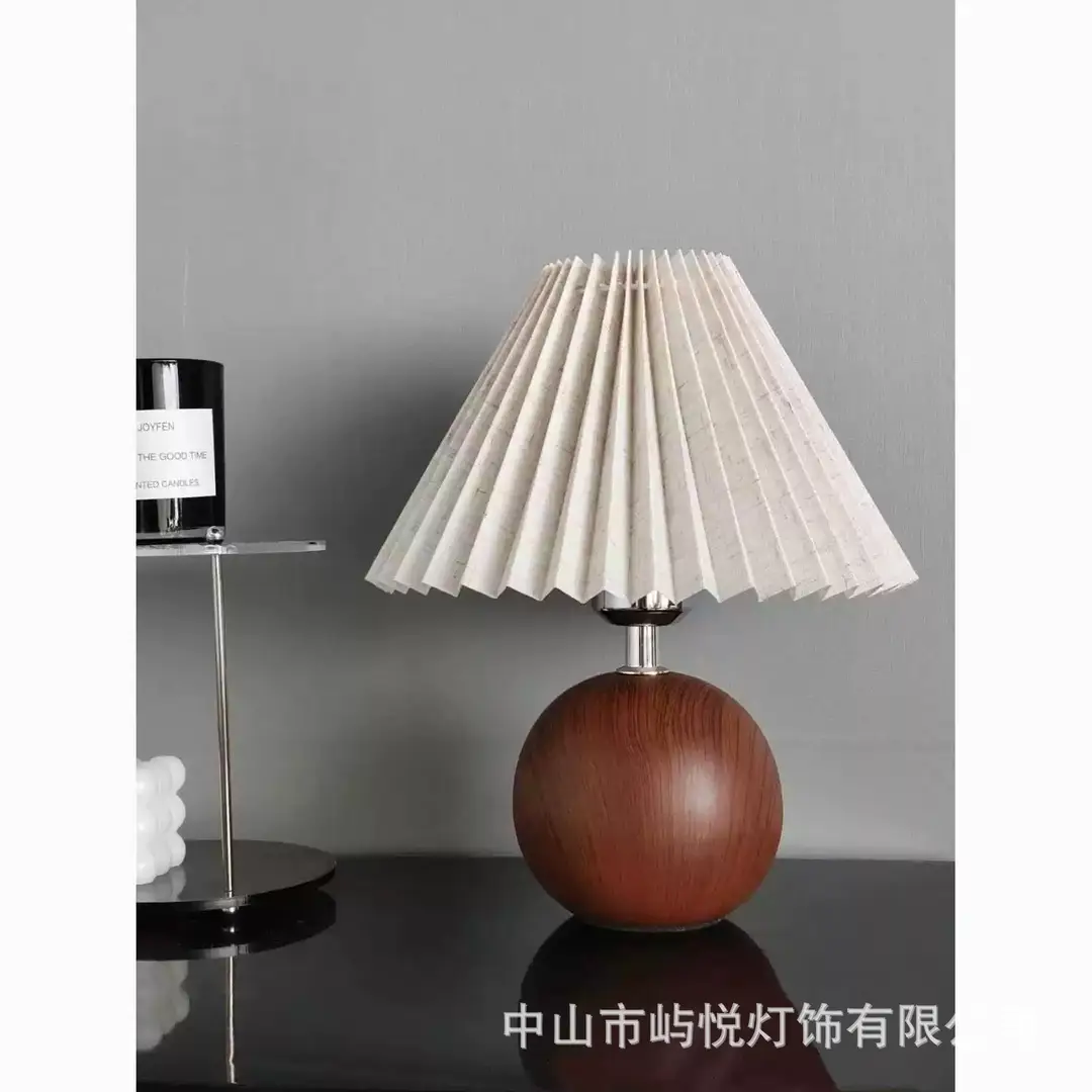 Scandinavian Pleated Night Light Lamp for Bedroom