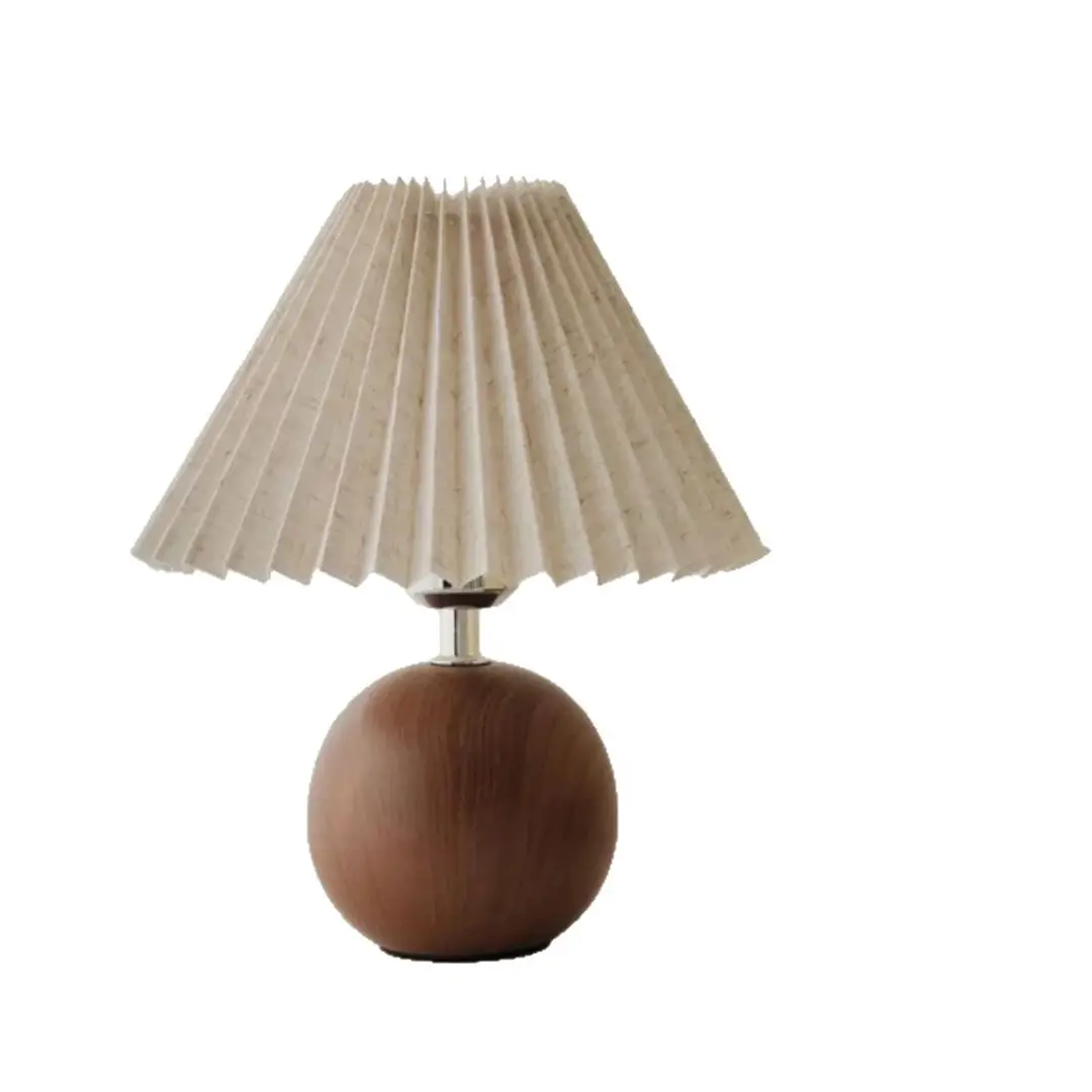 Scandinavian Pleated Night Light Lamp for Bedroom