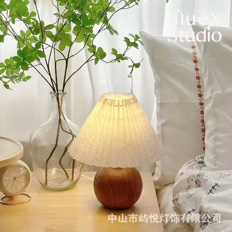 Scandinavian Pleated Night Light Lamp for Bedroom — feature 11