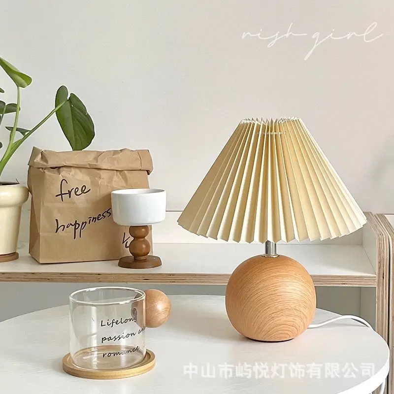 Scandinavian Pleated Night Light Lamp for Bedroom — feature 5