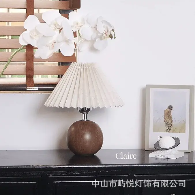 Scandinavian Pleated Night Light Lamp for Bedroom — feature 6