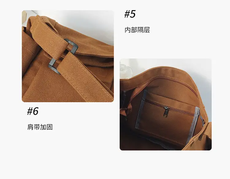 Large Capacity Canvas Bag for Men Women Travel Messenger — feature 39