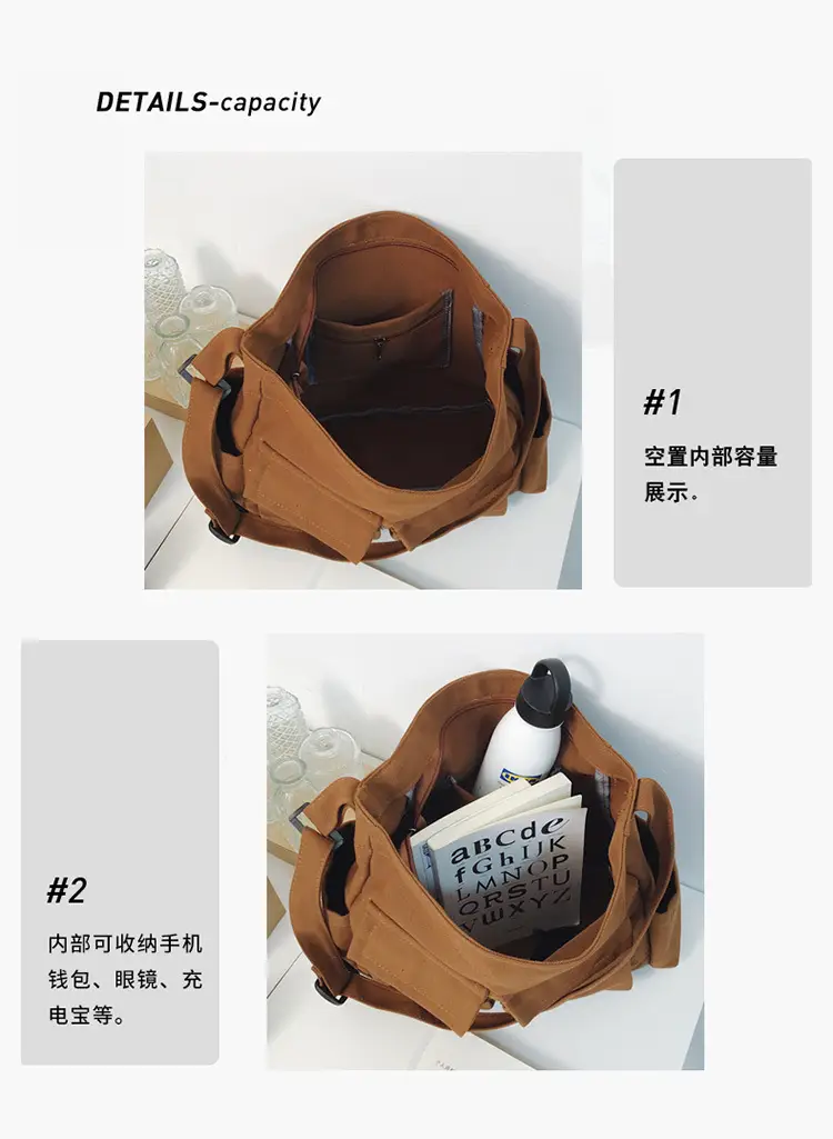 Large Capacity Canvas Bag for Men Women Travel Messenger — feature 40
