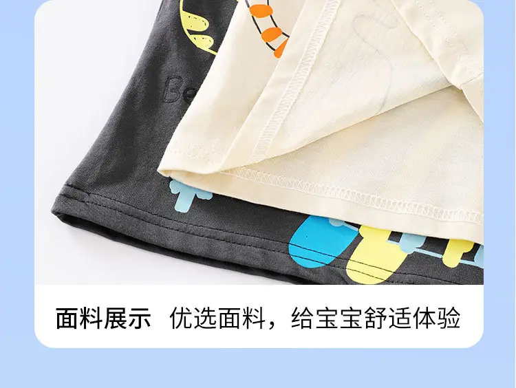 Boys Cotton Short-sleeved T-shirt Summer 2025 New Children's Clothing Baby Clothes Children Baby Half-sleeved Summer Thin — feature 14