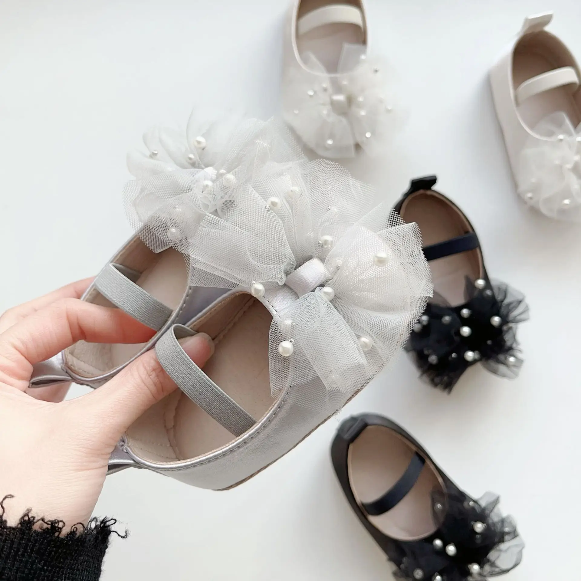 Baby Pearl Bow Slippers for Girls 0-2 Years — feature 10