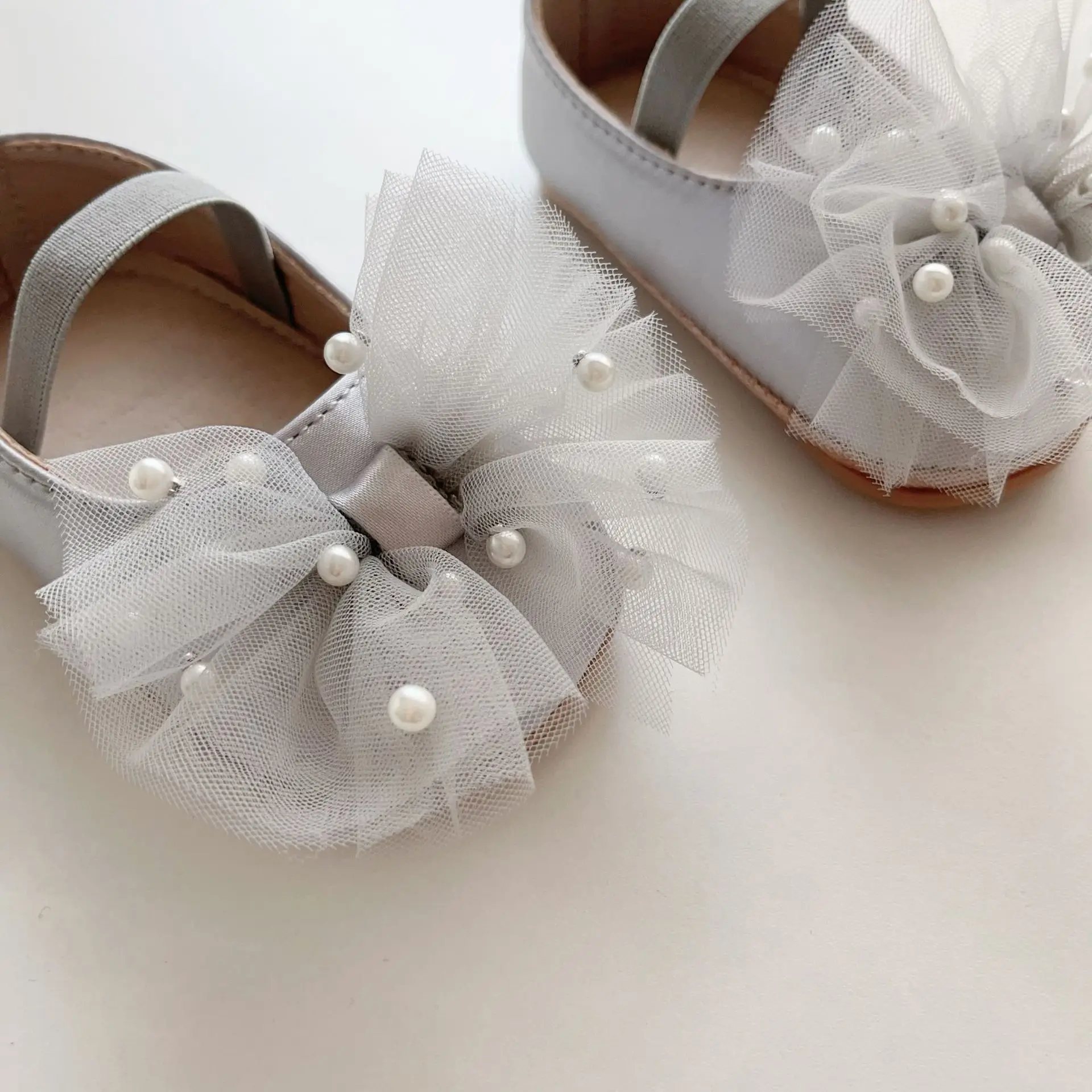 Baby Pearl Bow Slippers for Girls 0-2 Years — feature 11