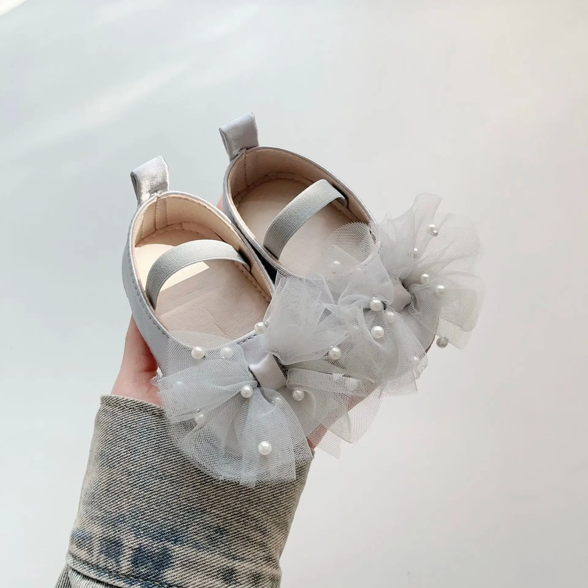 Baby Pearl Bow Slippers for Girls 0-2 Years — feature 12