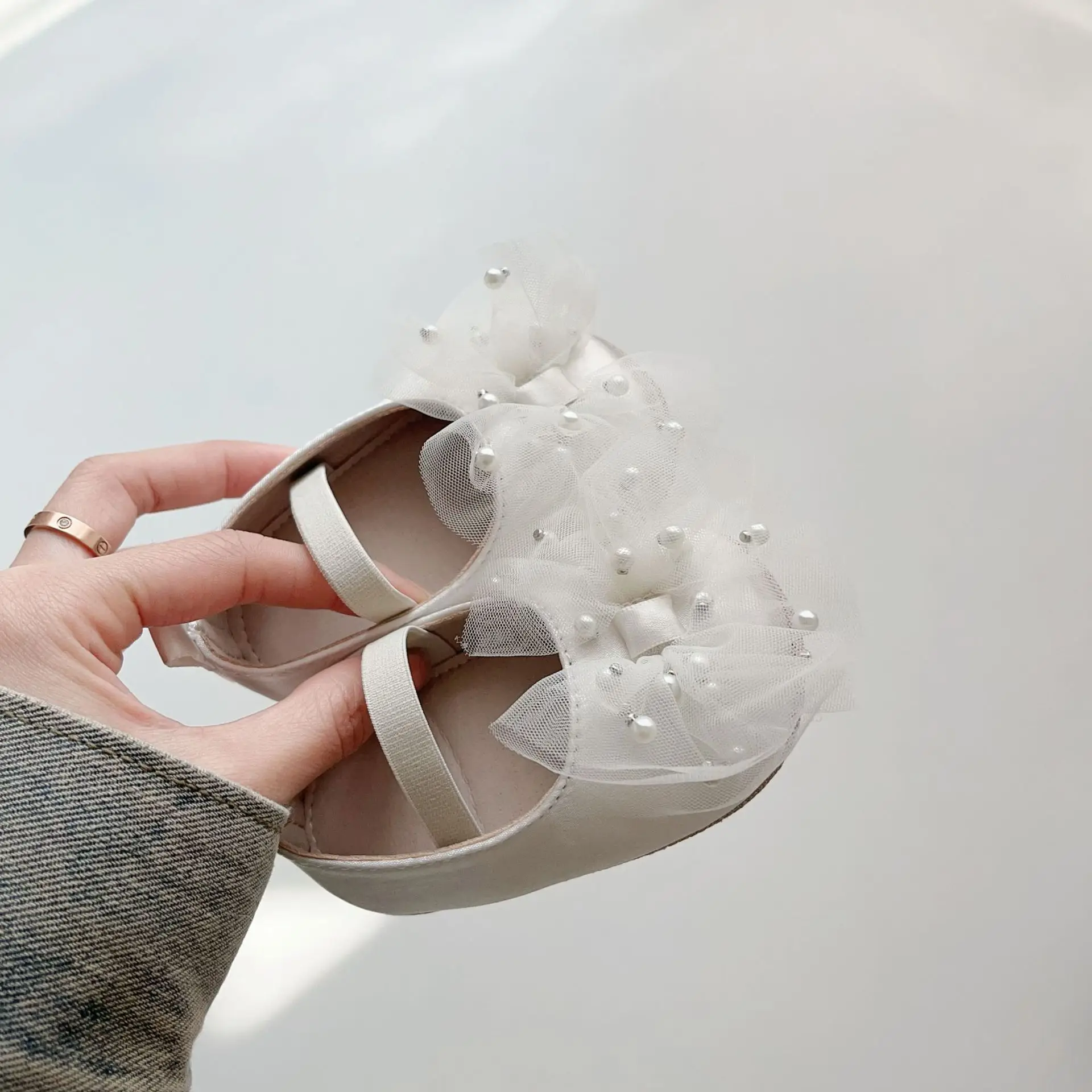 Baby Pearl Bow Slippers for Girls 0-2 Years — feature 17