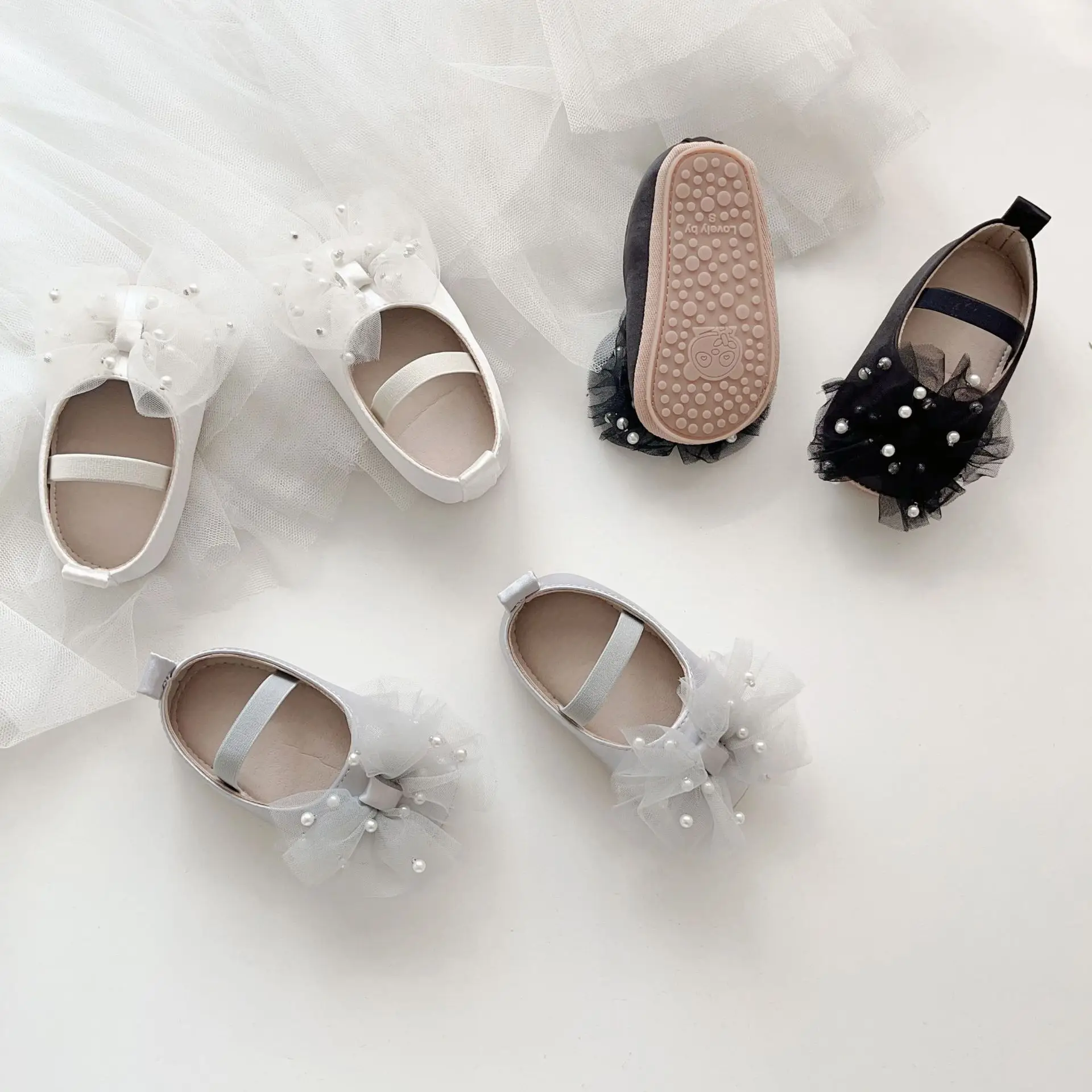 Baby Pearl Bow Slippers for Girls 0-2 Years — feature 22