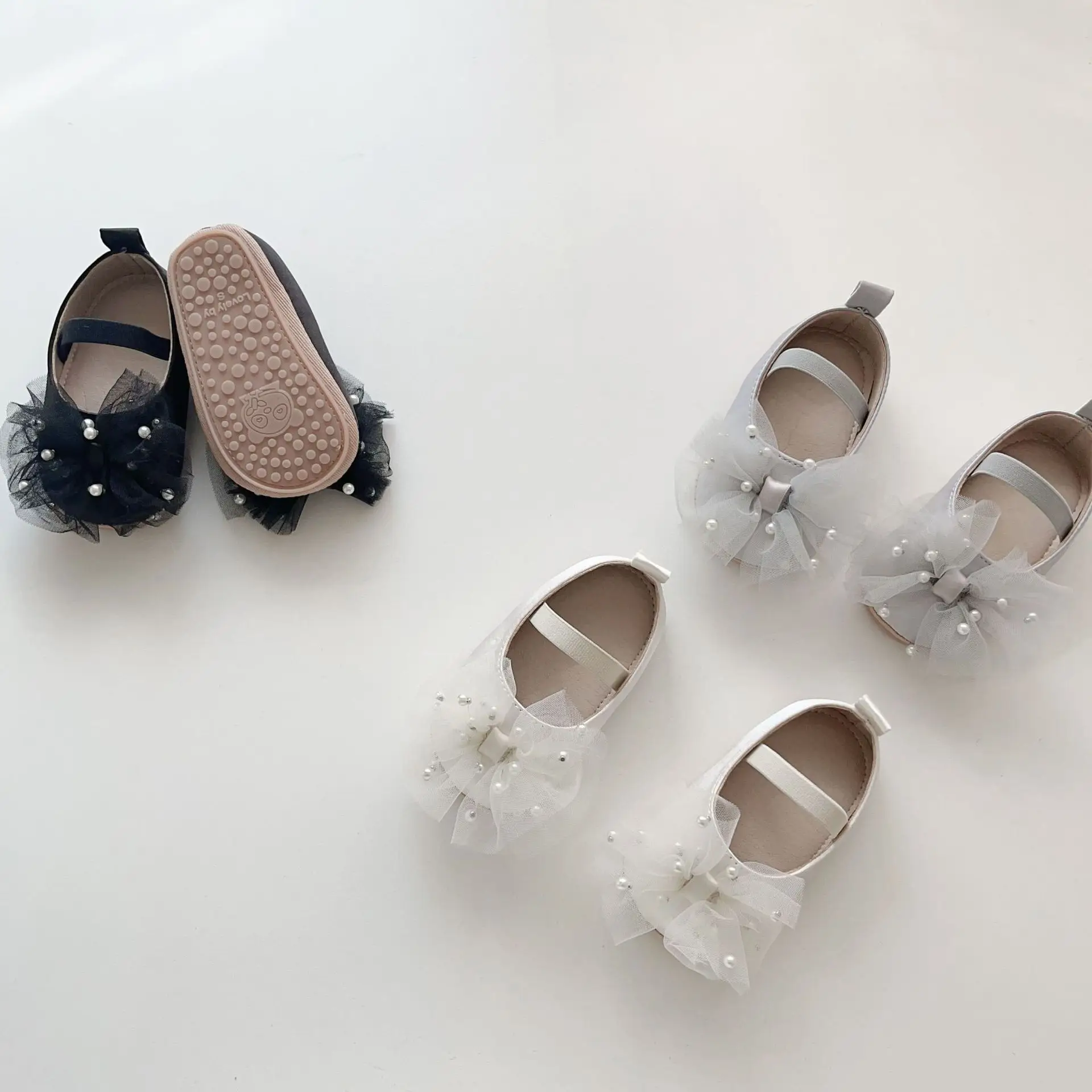 Baby Pearl Bow Slippers for Girls 0-2 Years — feature 3
