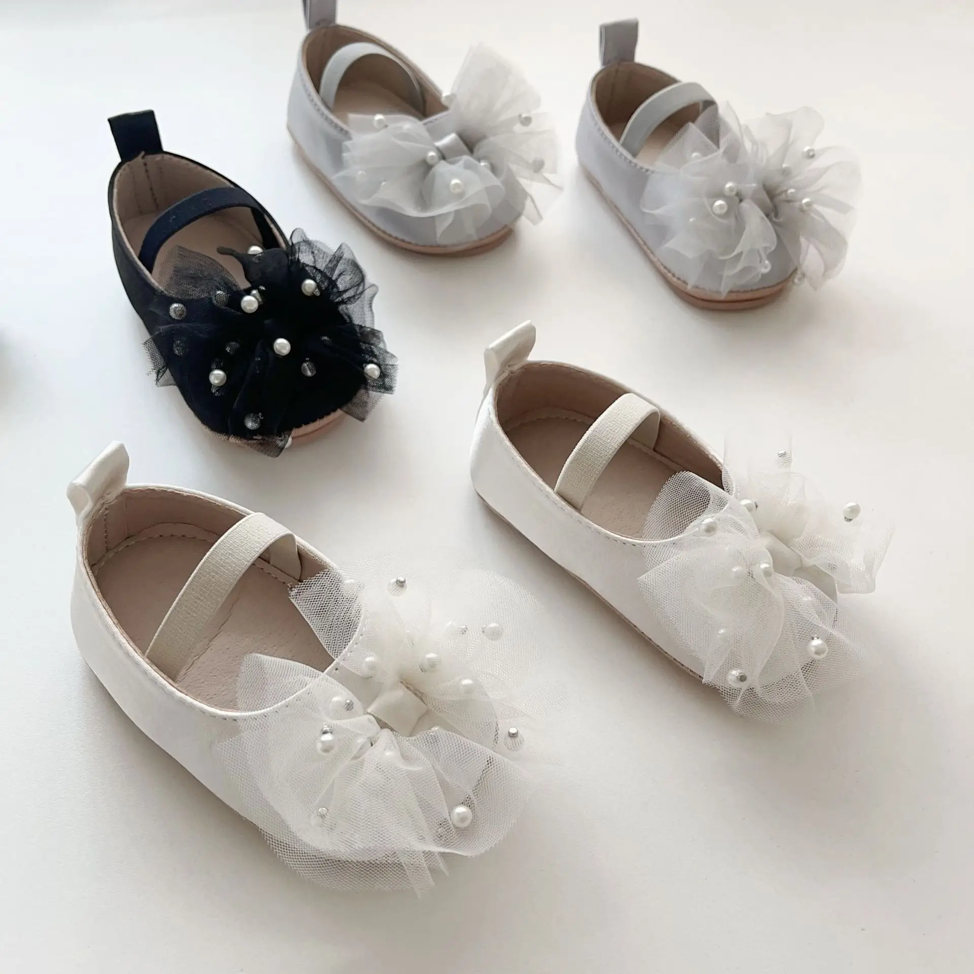 Baby Pearl Bow Slippers for Girls 0-2 Years — feature 31
