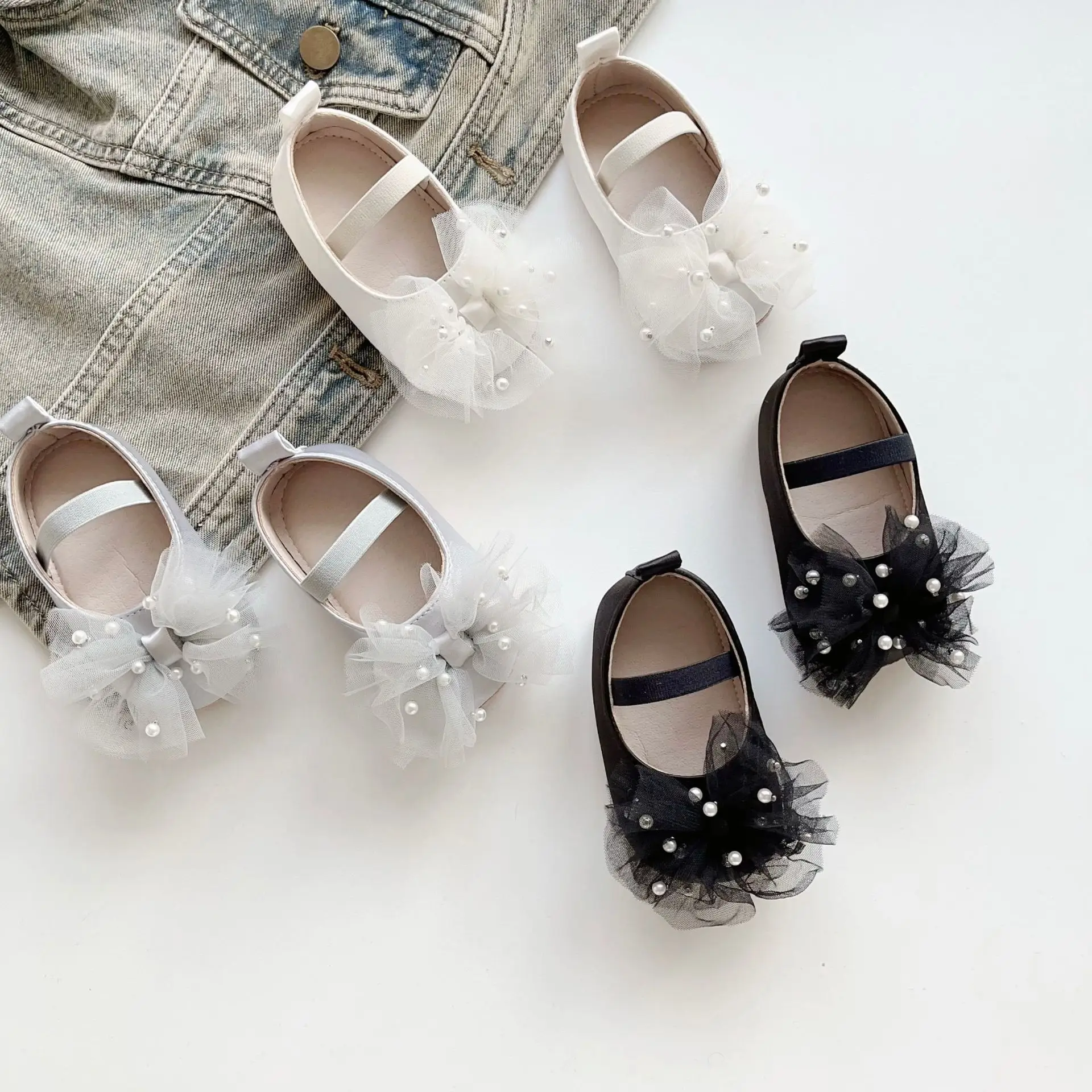 Baby Pearl Bow Slippers for Girls 0-2 Years — feature 37