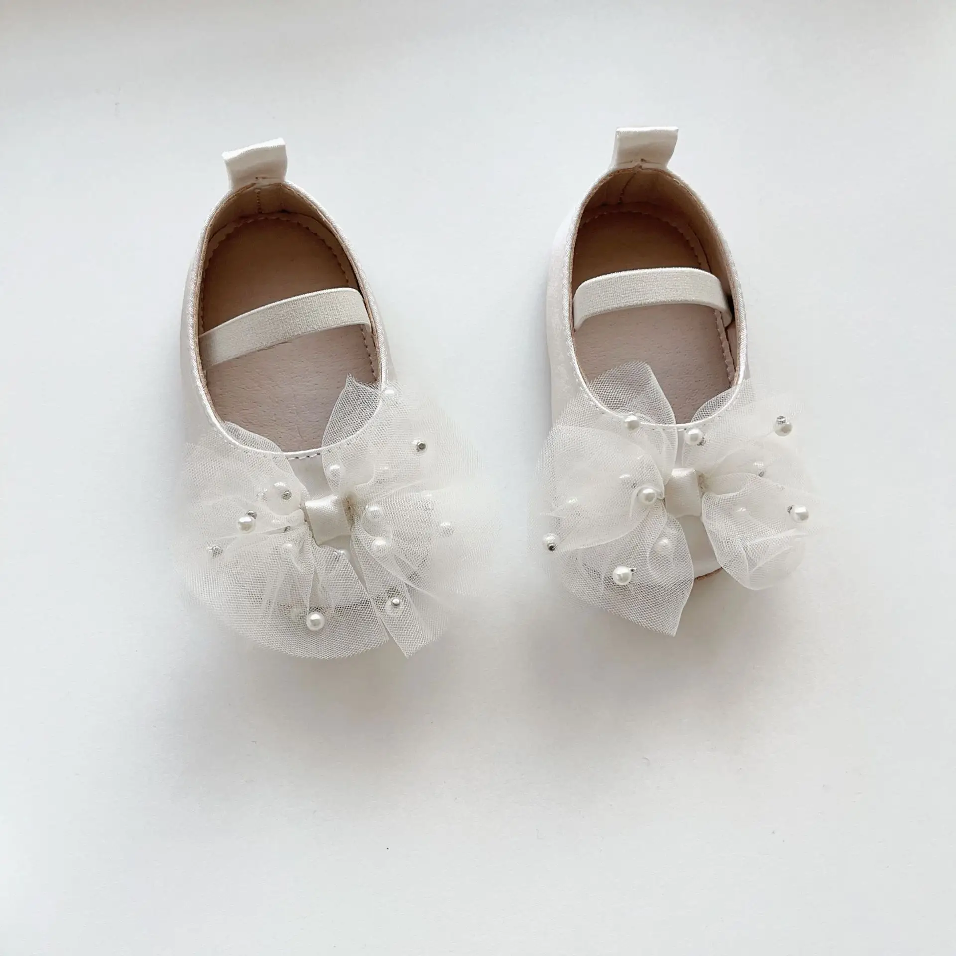 Baby Pearl Bow Slippers for Girls 0-2 Years — feature 4