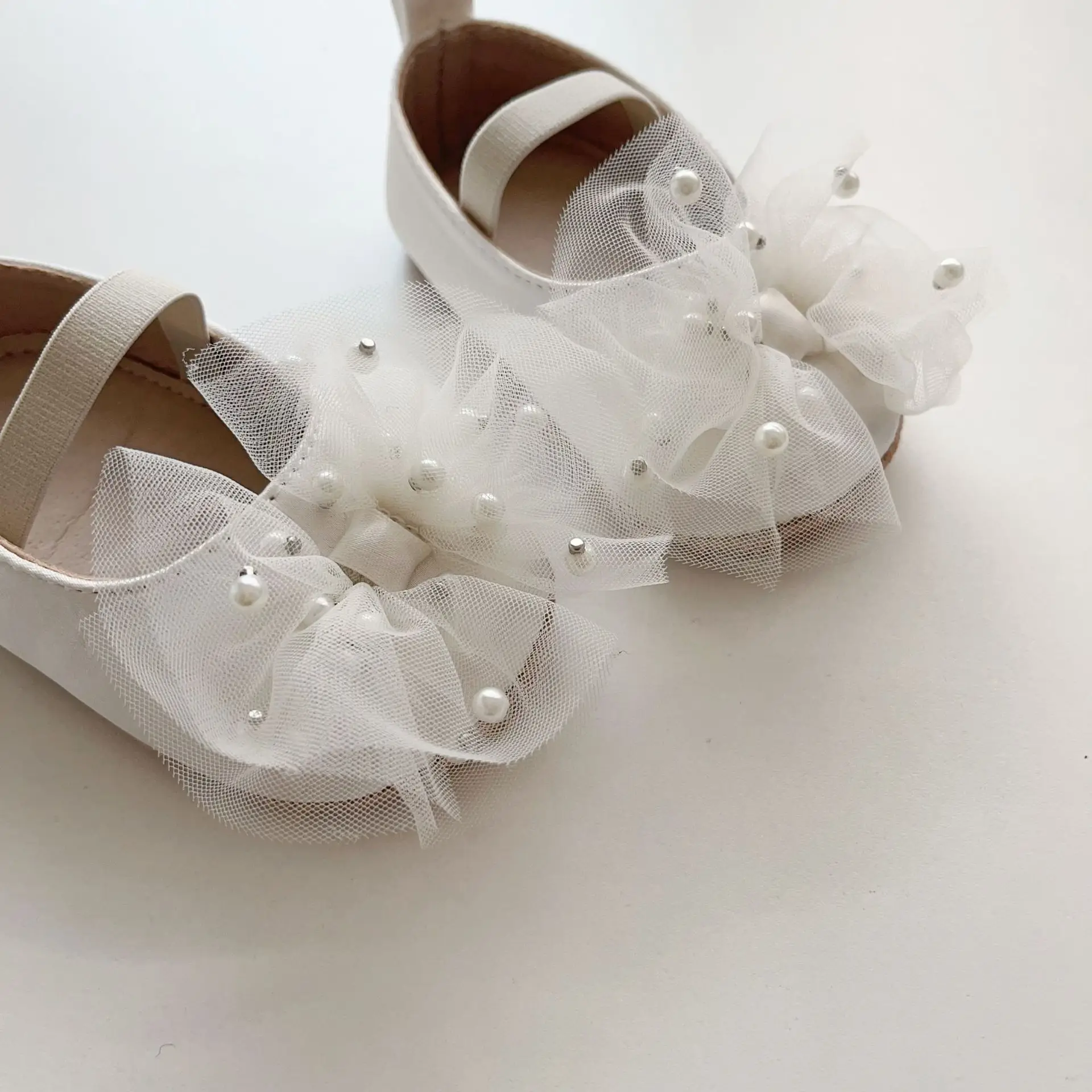 Baby Pearl Bow Slippers for Girls 0-2 Years — feature 5