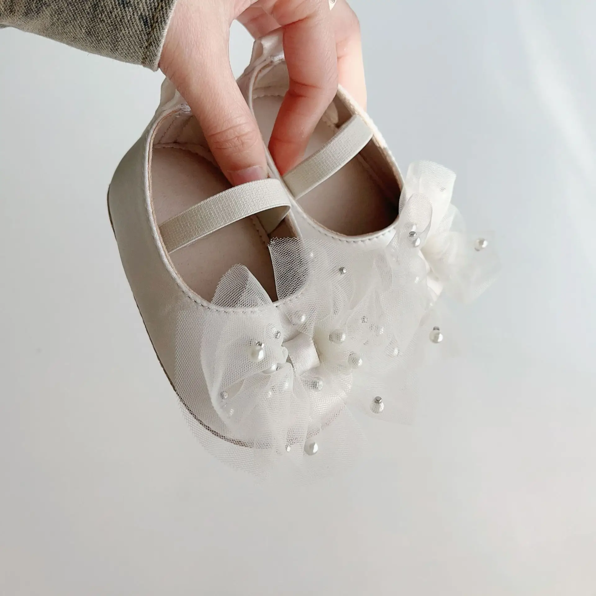 Baby Pearl Bow Slippers for Girls 0-2 Years — feature 8