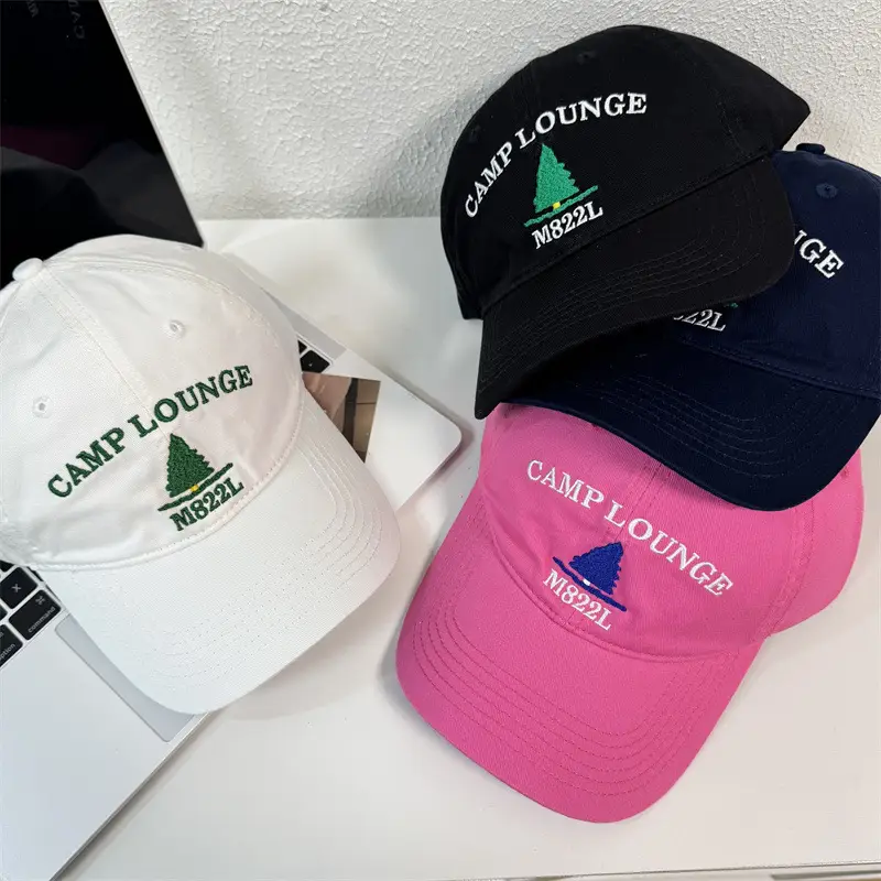 Camp Lounge Baseball Caps Women Pink Black White