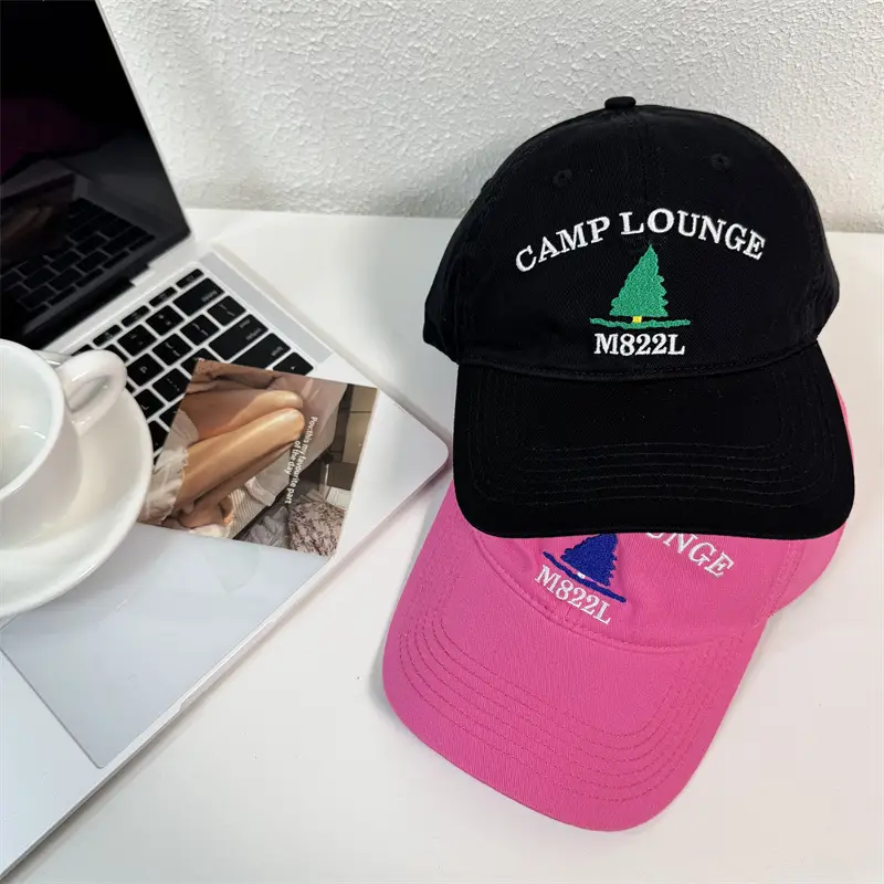 Camp Lounge Baseball Caps Women Pink Black White