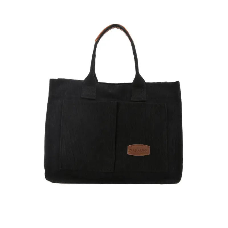 White Velvet Textured Shoulder Bag for College Students - Image 9